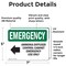 Signmission Ammonia Diffuser Control With Symbol Emergency Sign, Vinyl Decal, 7in W x 5in L, 2PK OS-2PACK-EM-D-57-L-10293 - alternate 4